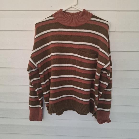 Madewell Redmond Mockneck Pocket Sweater Size Medium - Picture 3 of 9